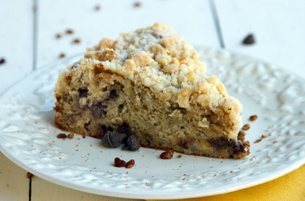 Torta di banane e cioccolato con crumble al cocco