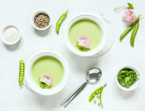 Crema di piselli e lattuga alla menta
