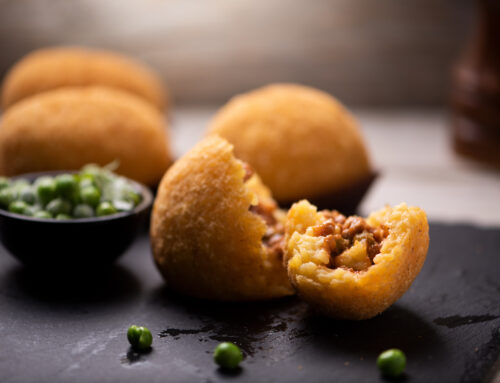 Arancine con ragù di spada e melanzane
