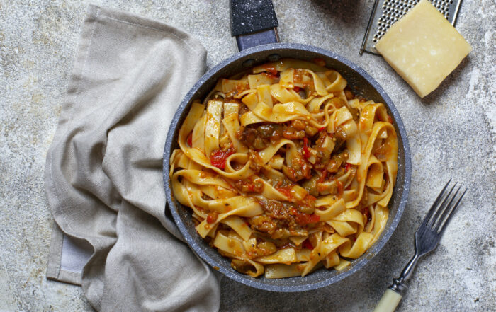 pasta-ragù-melanzane