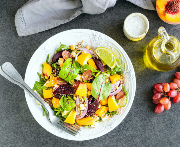 insalata-pesche