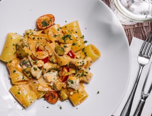 Paccheri al sugo di branzino