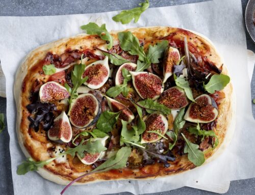 Pinsa con fichi e prosciutto crudo
