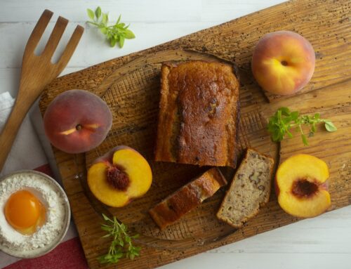 Cake integrale alle pesche gialle