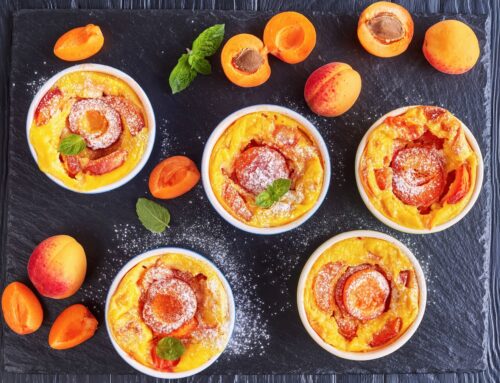 Clafoutis di albicocche allo zafferano