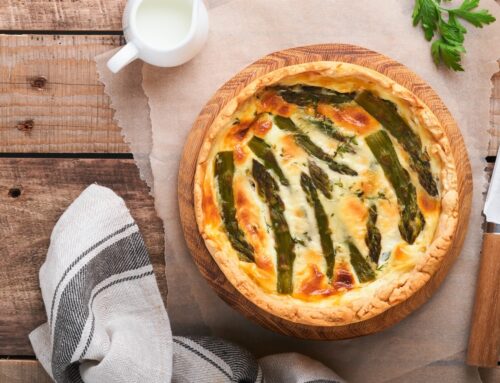 Crostata agli asparagi con taleggio e Praga
