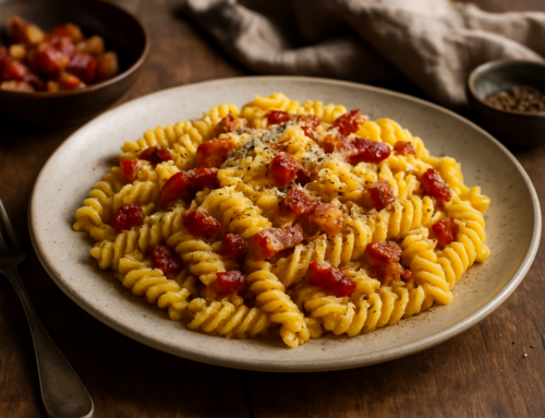 Pasta fredda con zabaione salato